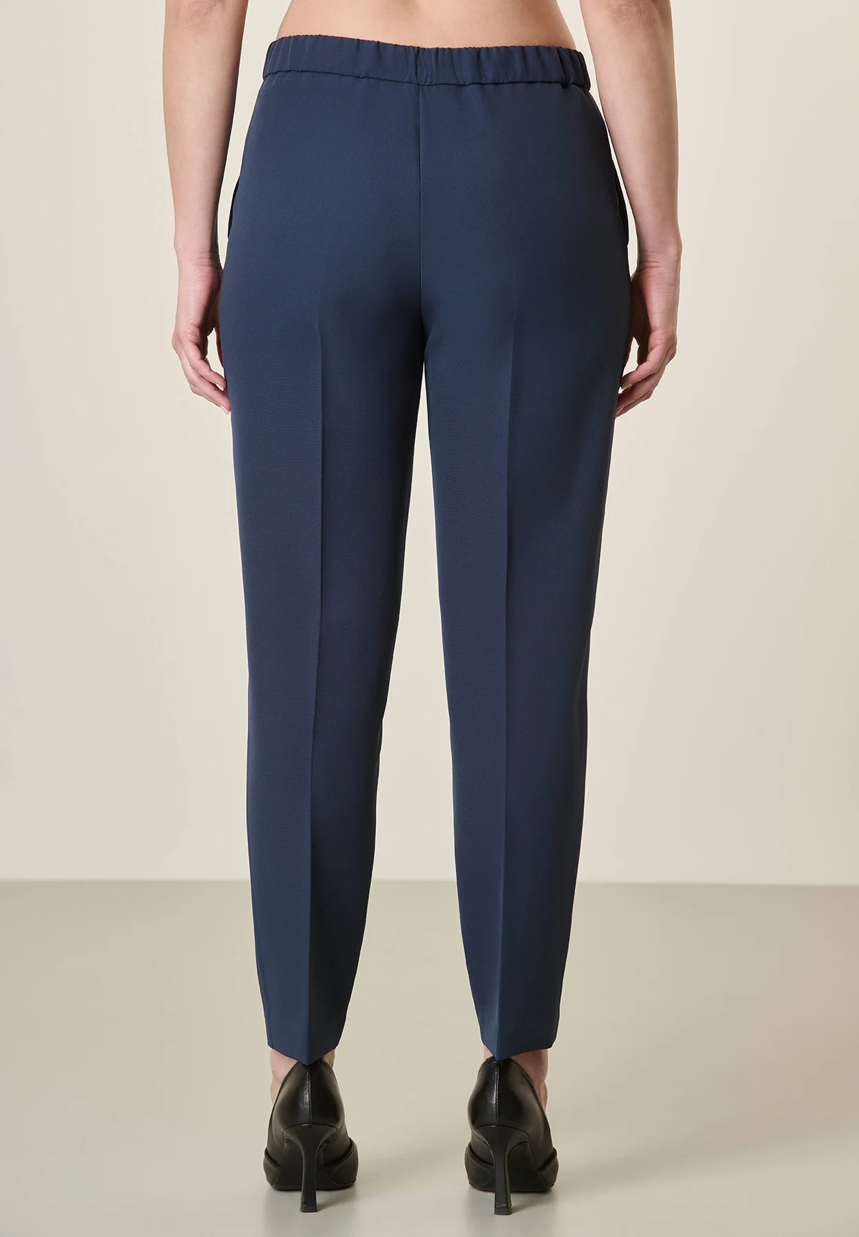 Pantalone blu sigaretta stretch - Image 3