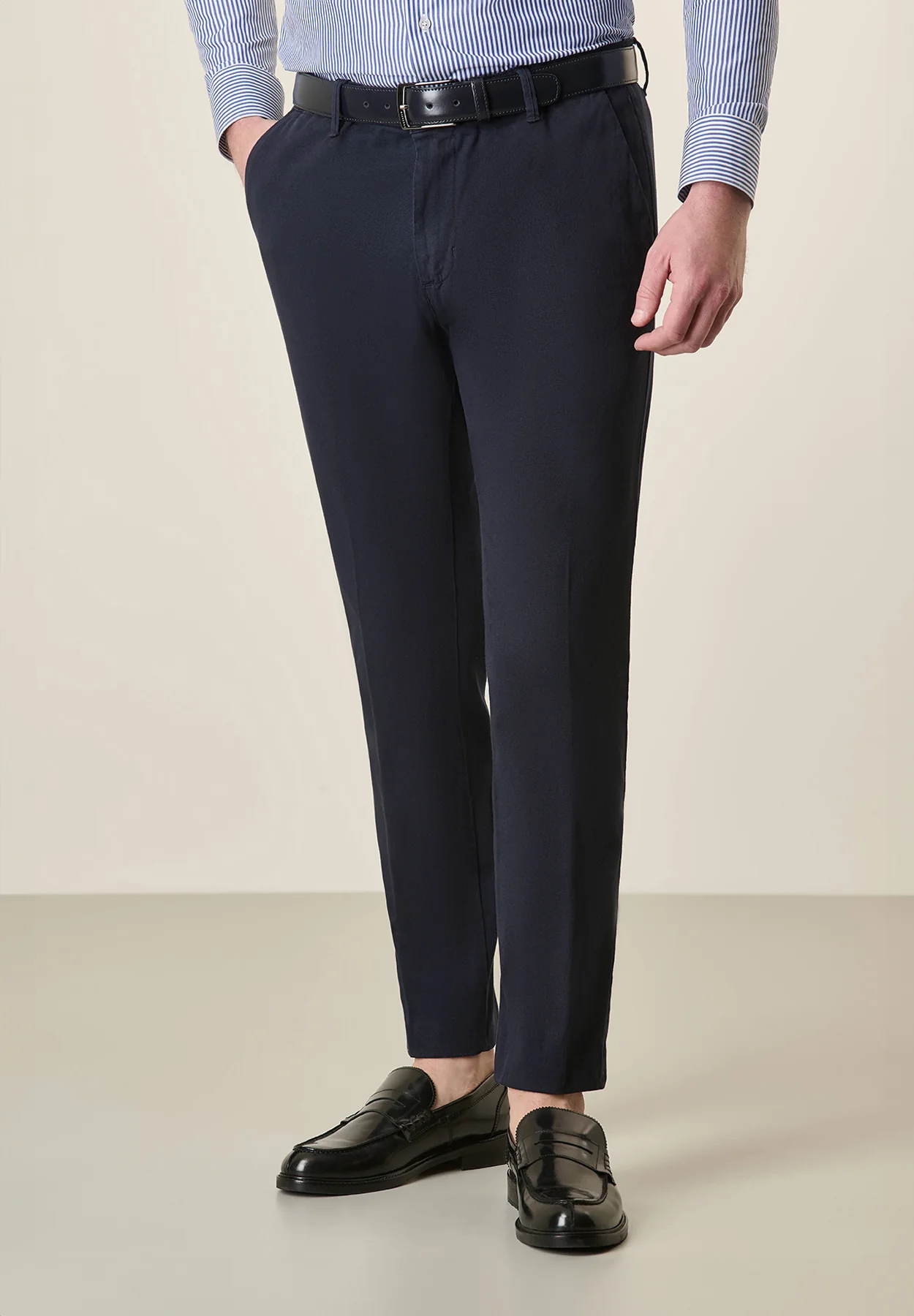 Pantalone blu armatura cotone stretch slim fit