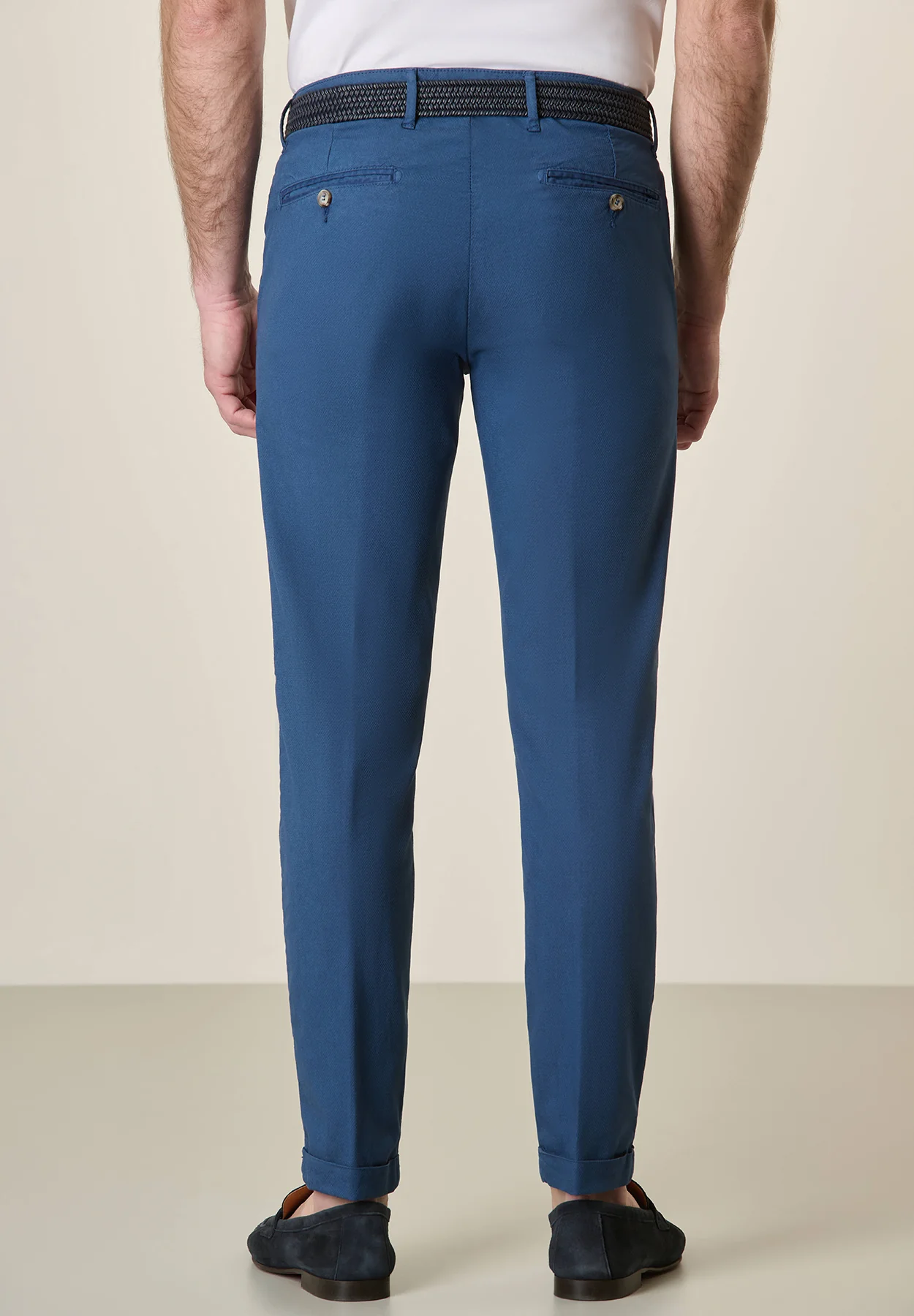 Pantalone indaco armaturato cotone stretch slim fit - Image 3