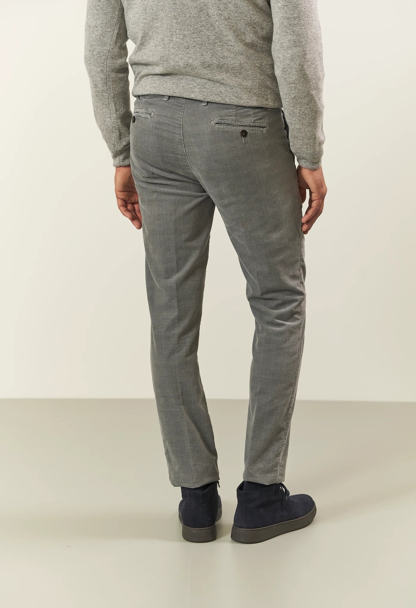 Pantalone grigio chiaro Galles fustagno slim fit - Image 3