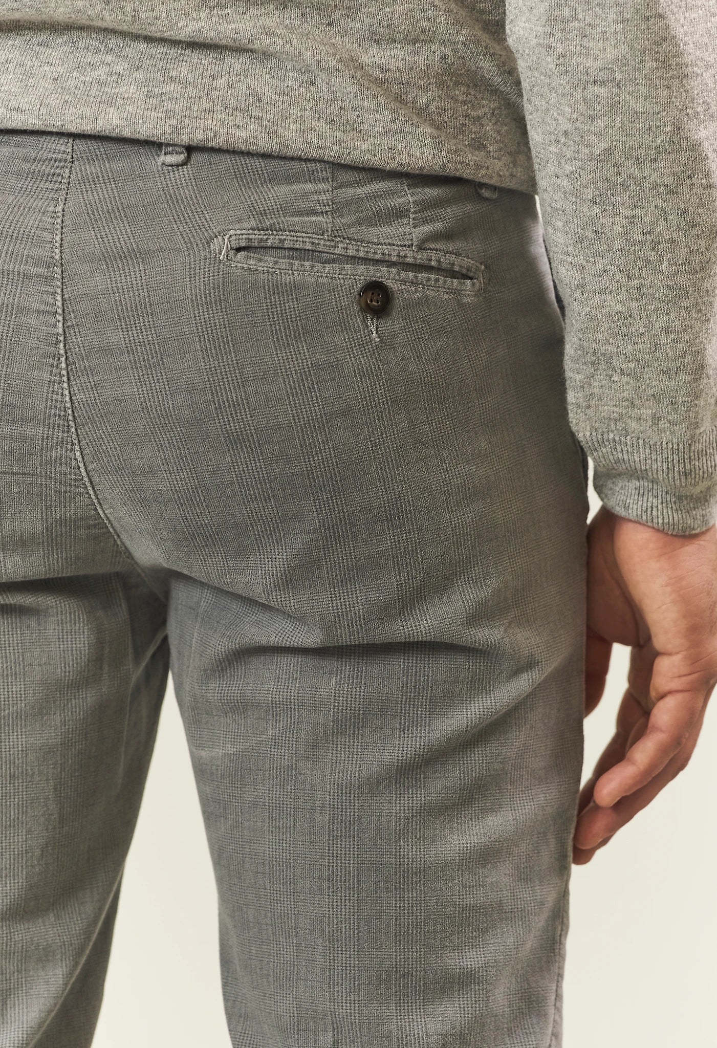 Pantalone grigio chiaro Galles fustagno slim fit - Image 4