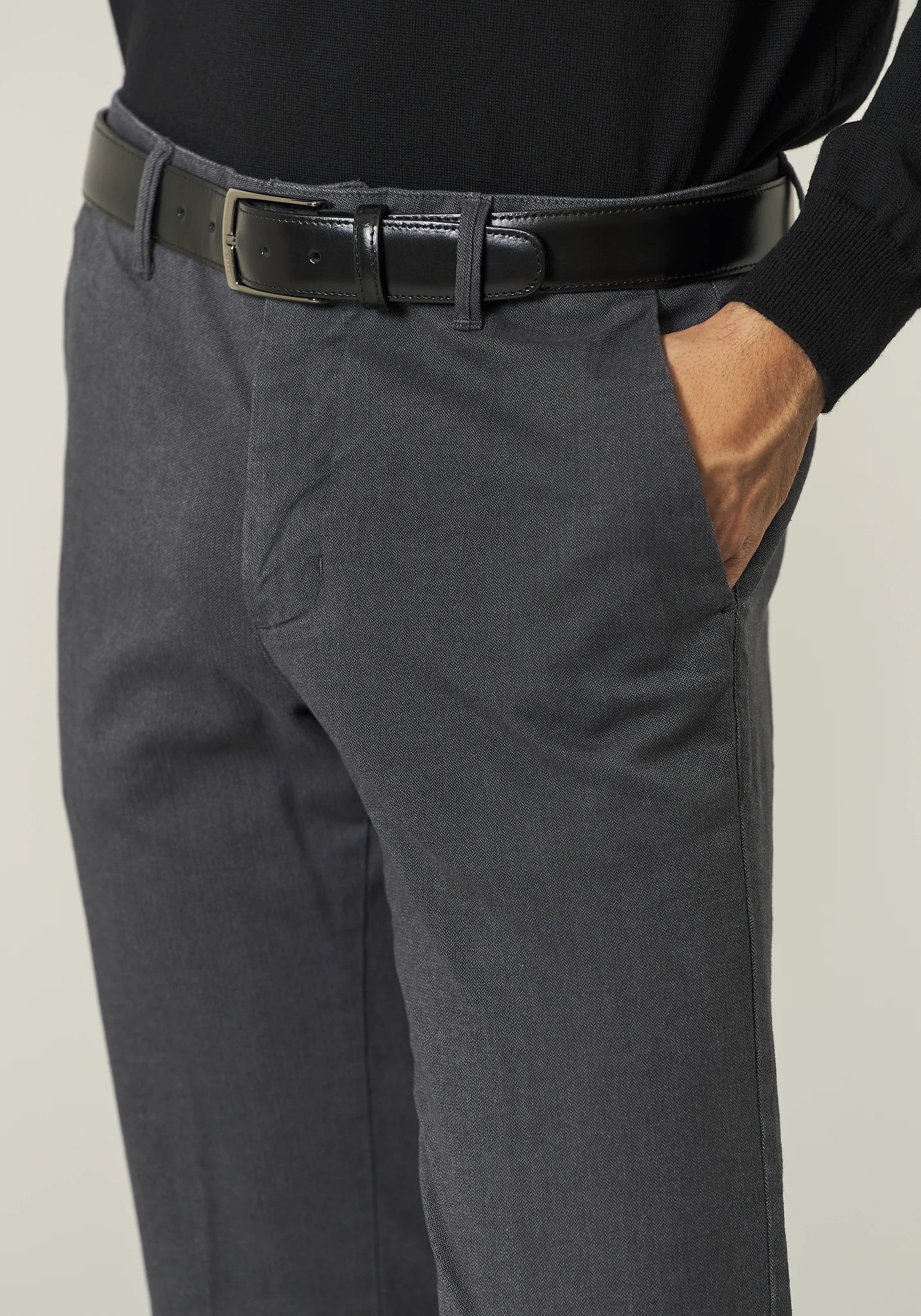 Pantalone grigio resca cotone stretch slim fit - Image 2