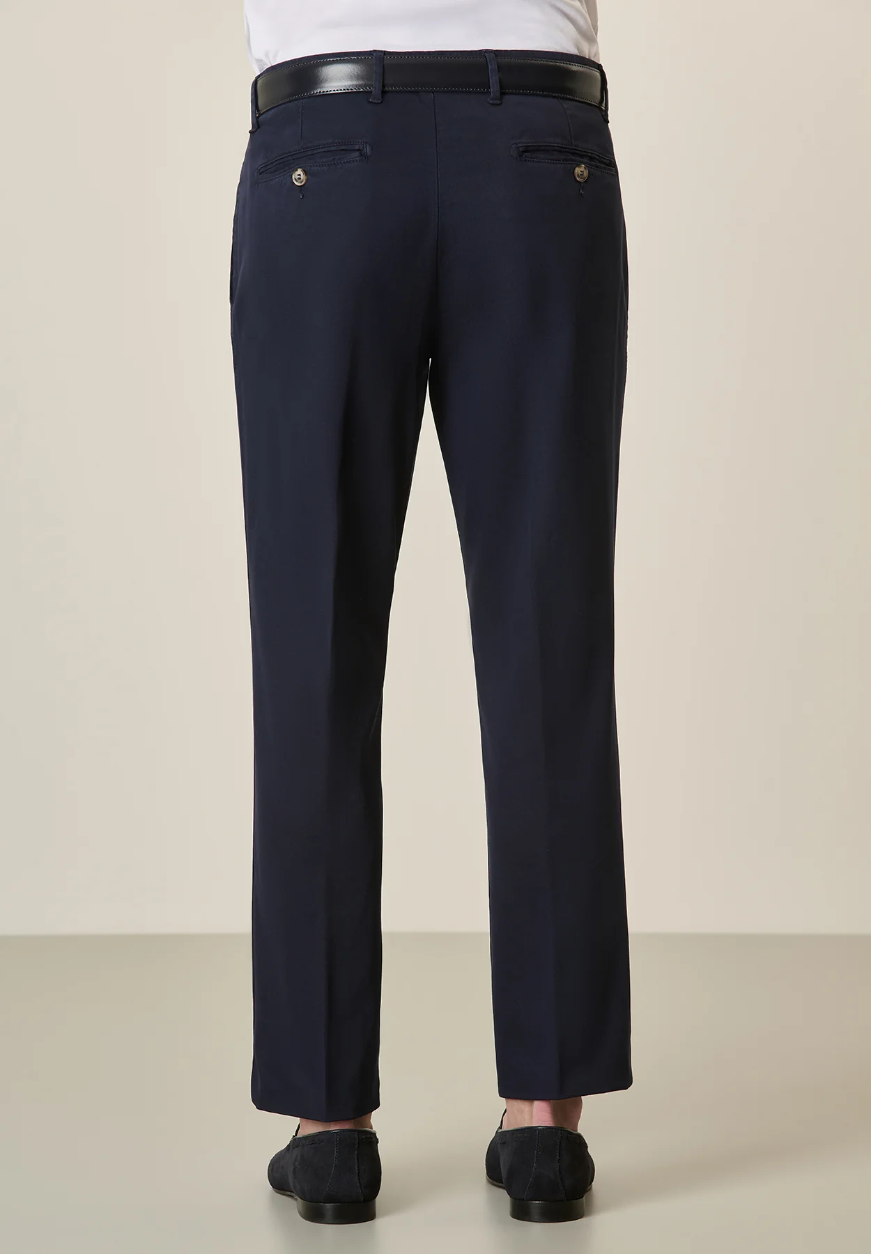 Pantalone blu cotone tricotina regular fit - Image 3