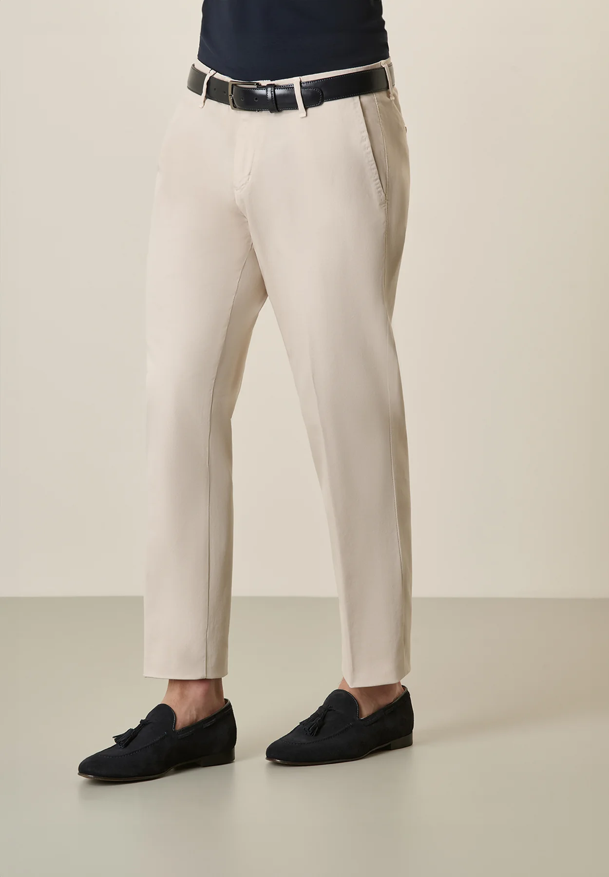 Pantalone sabbia cotone tricotina regular fit