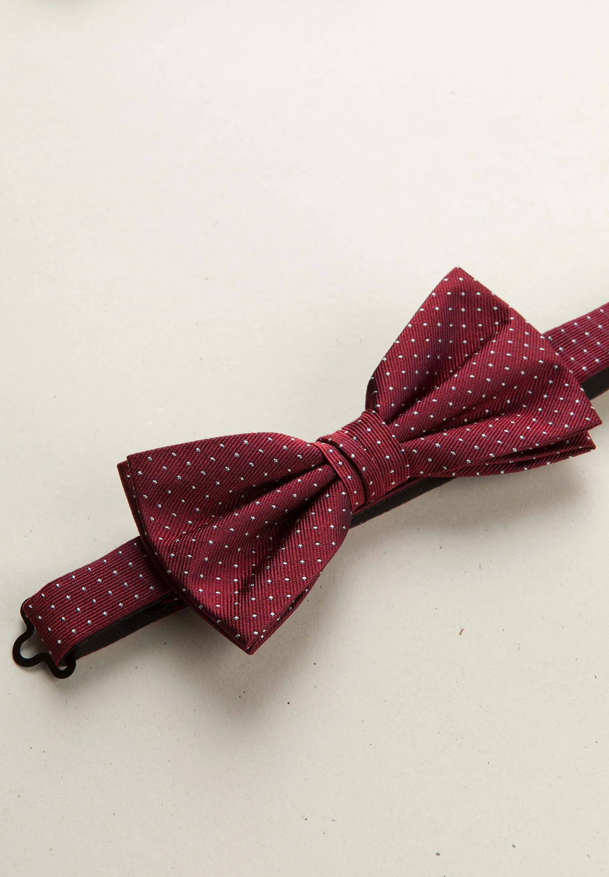 Papillon rosso micro pois seta - Image 3