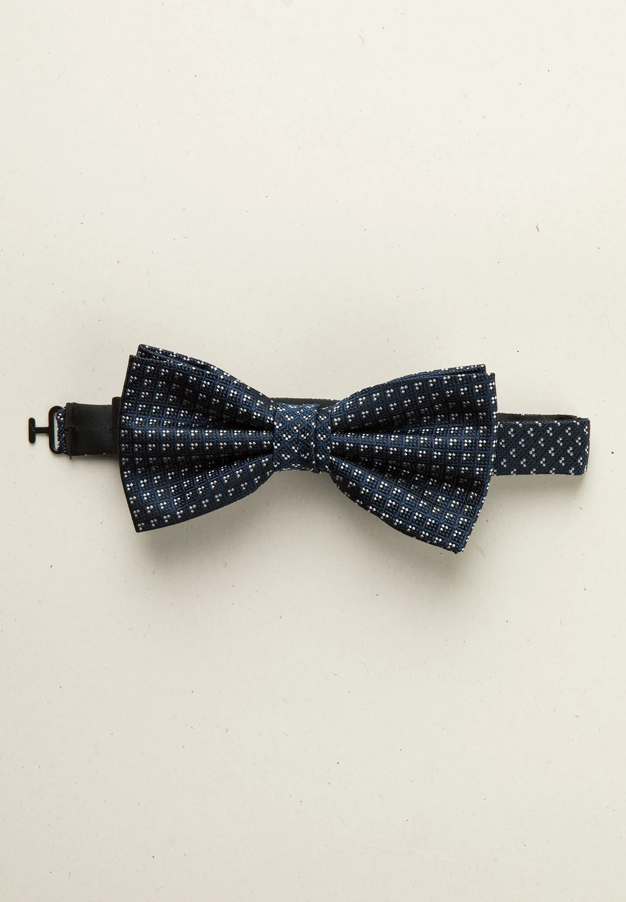 Papillon blu navy microdisegno seta - Image 2