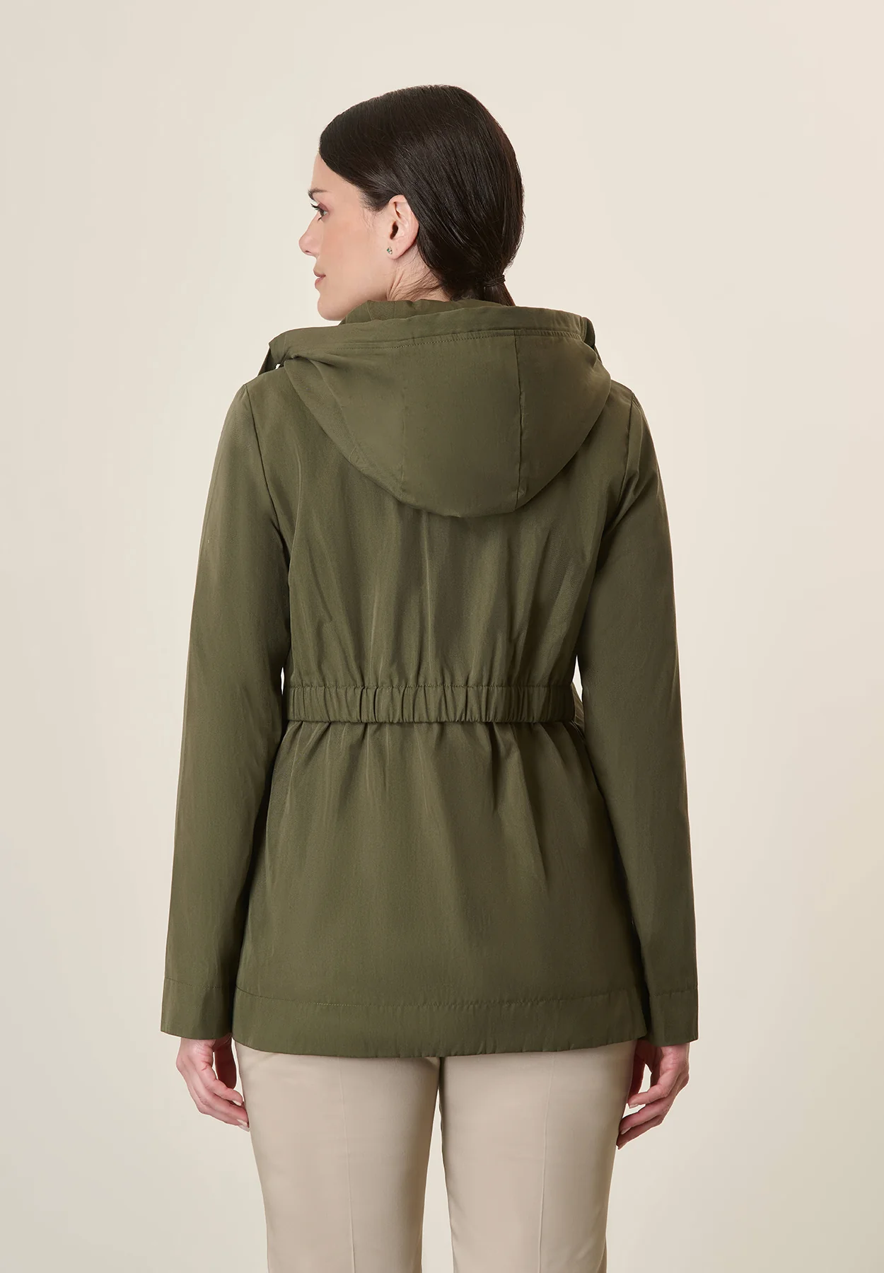 Parka verde misto cotone cappuccio - Image 3