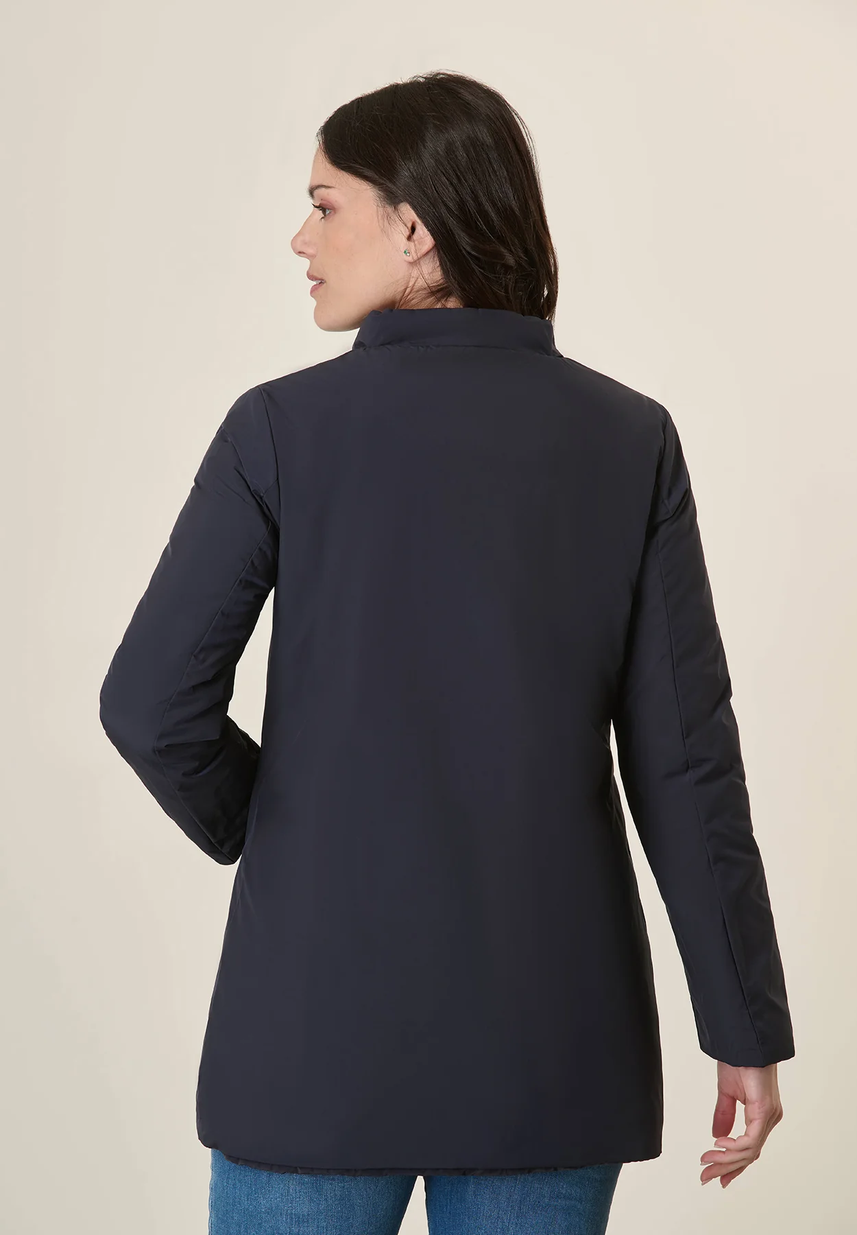 Piumino blu reversibile media lunghezza - Image 5