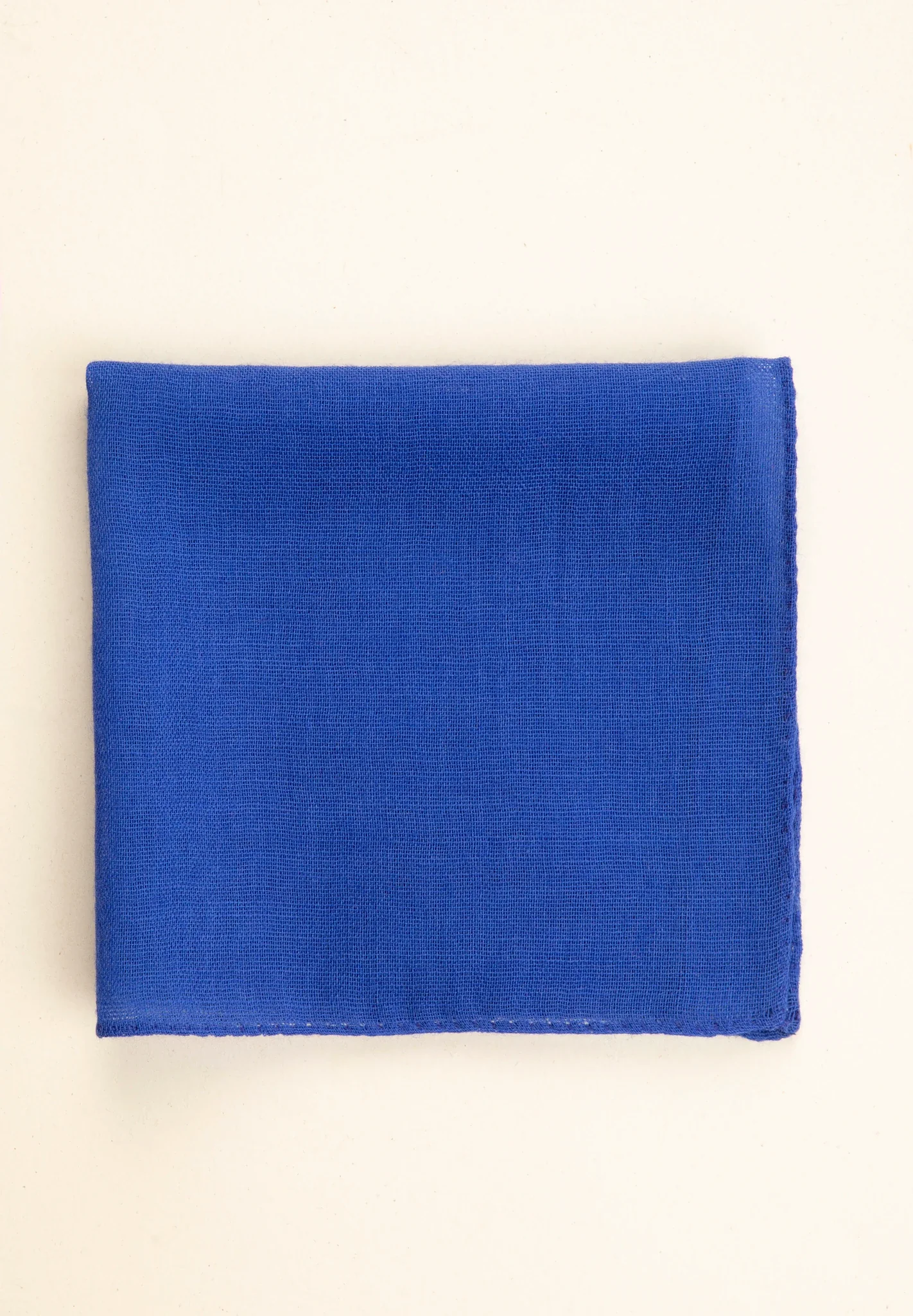 Pochette blu royal lana unita