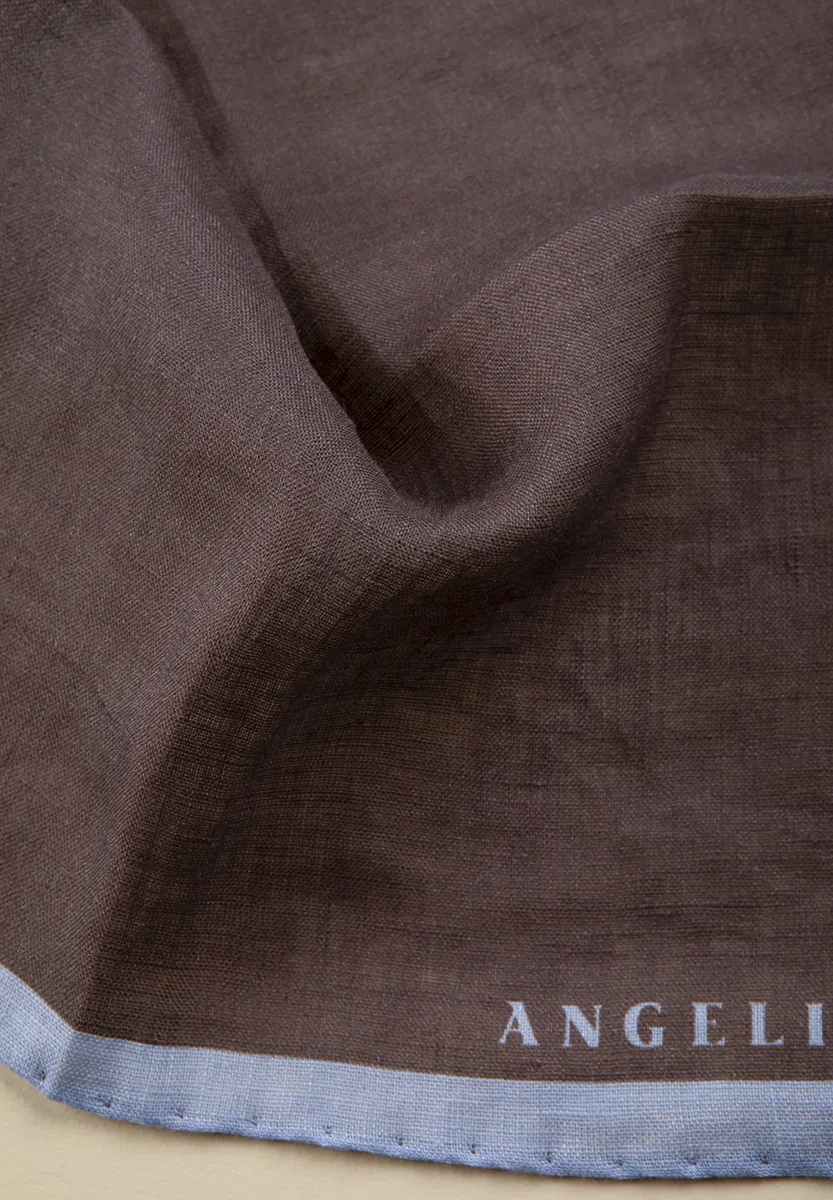 Pochette moro con bordo celeste lino - Image 3