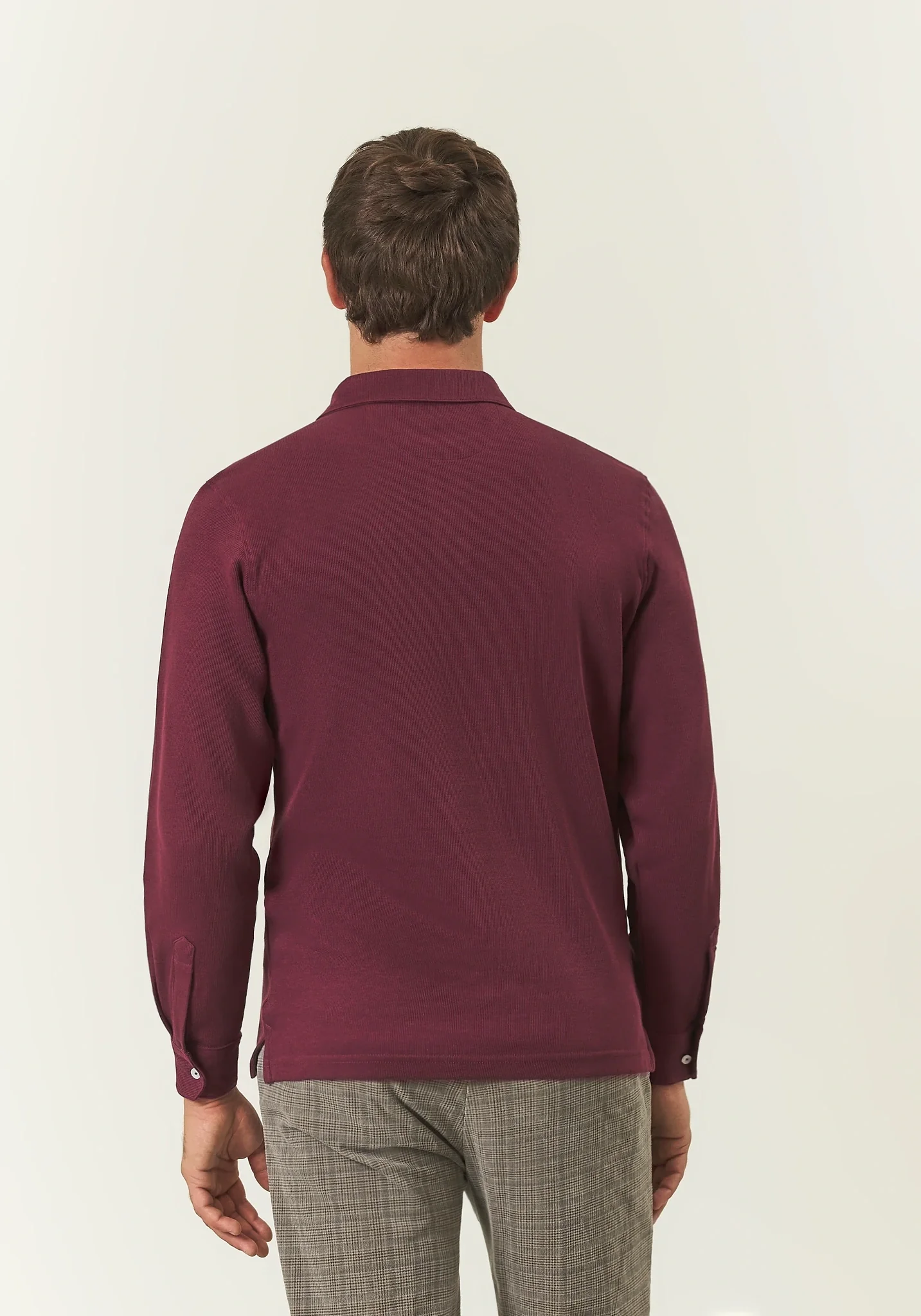 Polo piquet bordeaux caldo cotone - Image 3