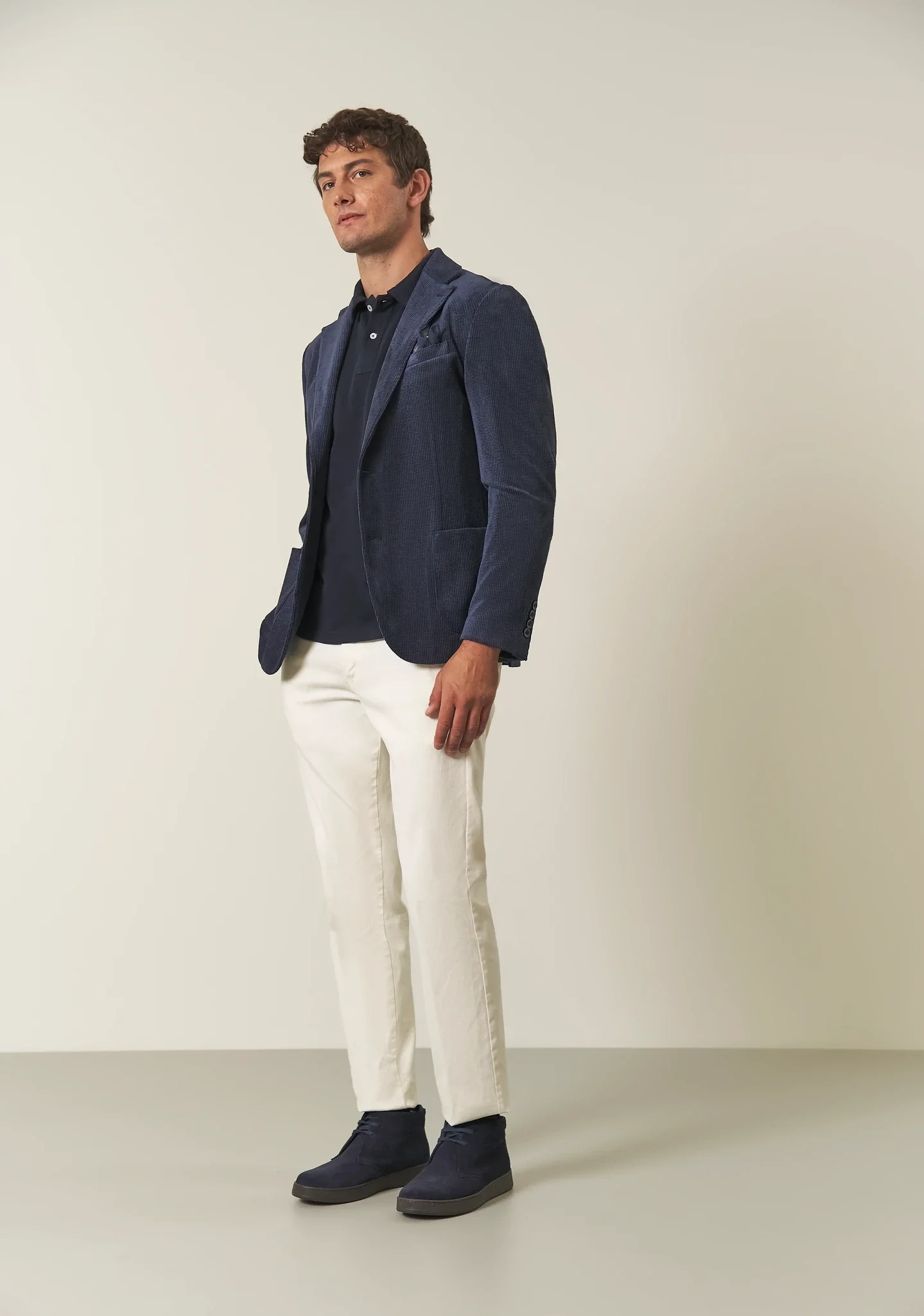 Polo piquet blu caldo cotone - Image 3