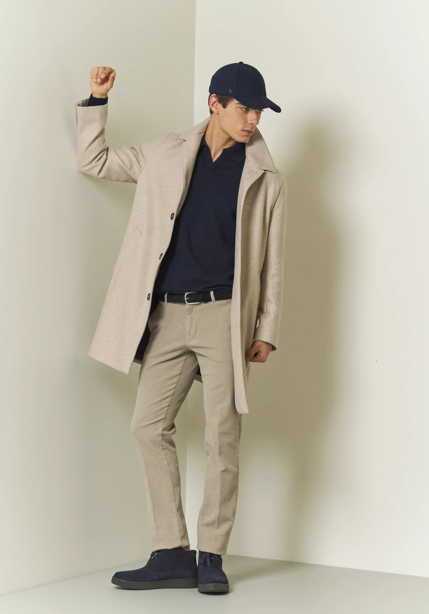 Polo derby blu navy misto lana - Image 3