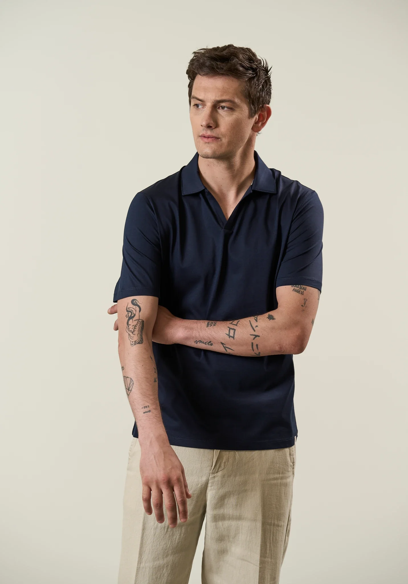Polo blu derby jersey