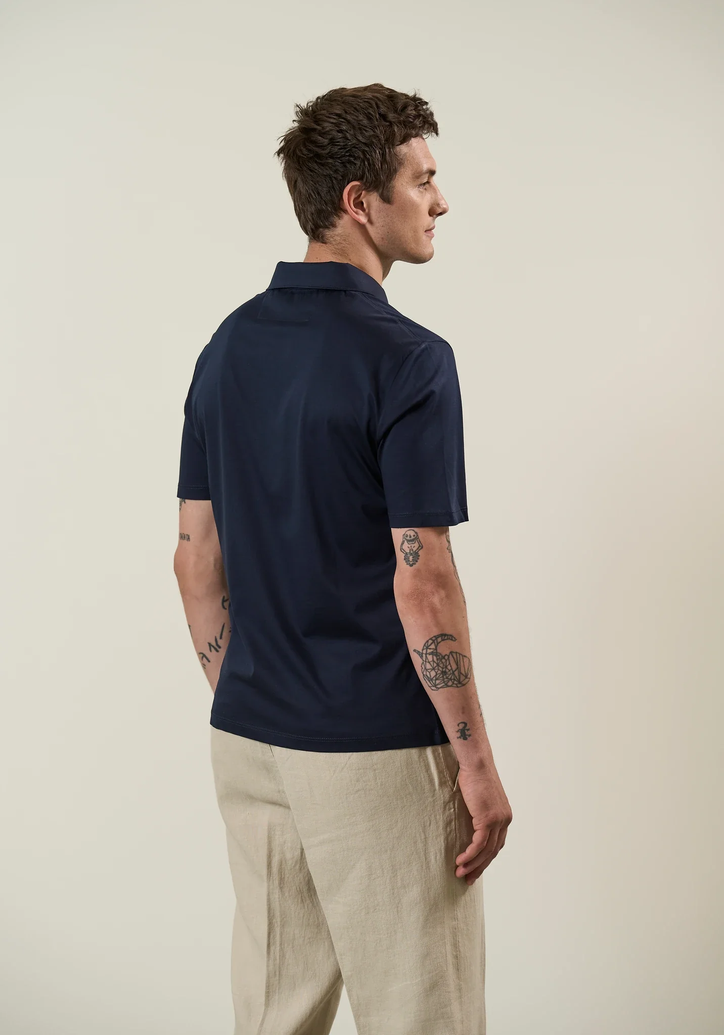 Polo blu derby jersey - Image 5