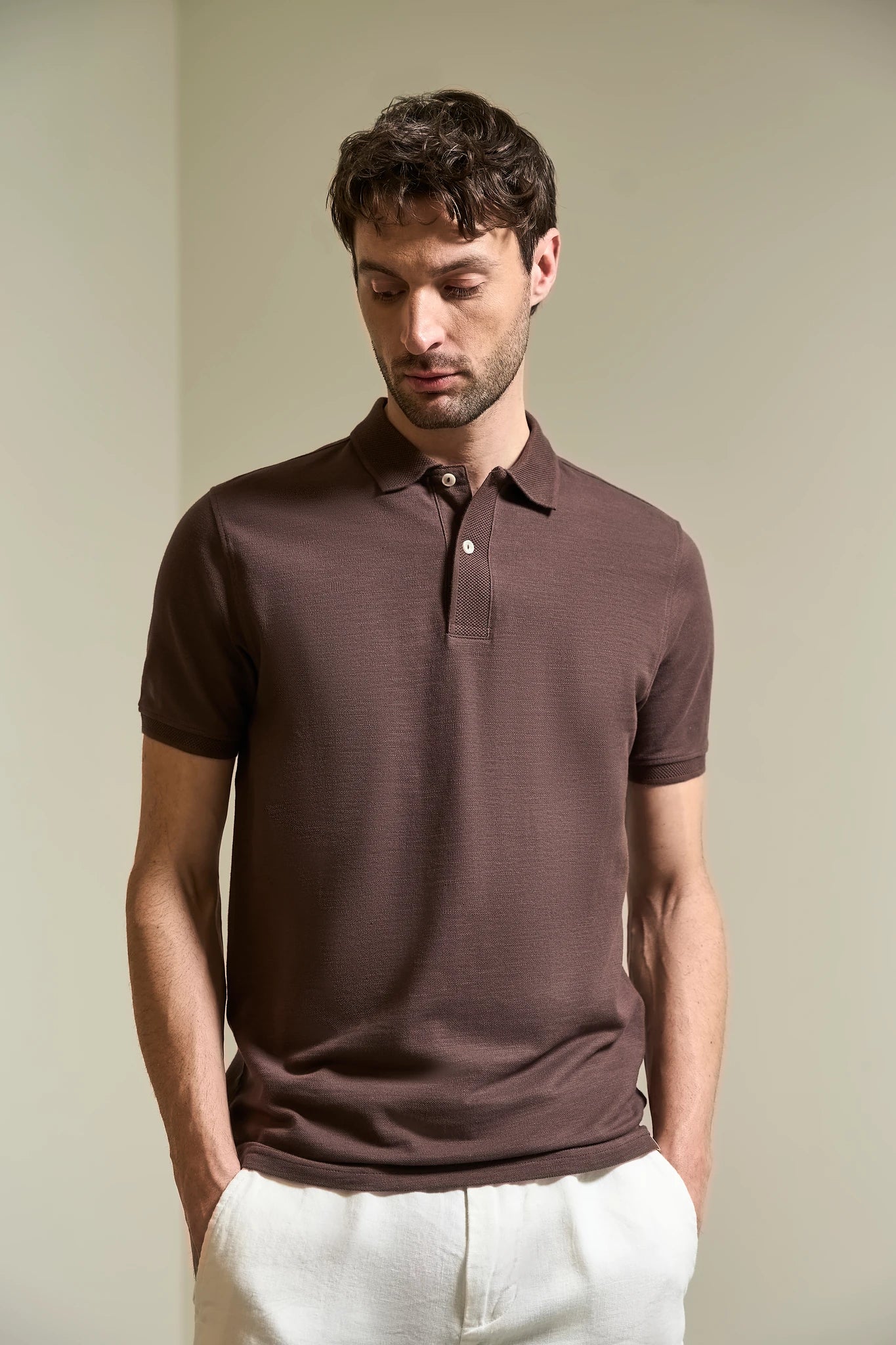 Polo moro piquet cotone slub