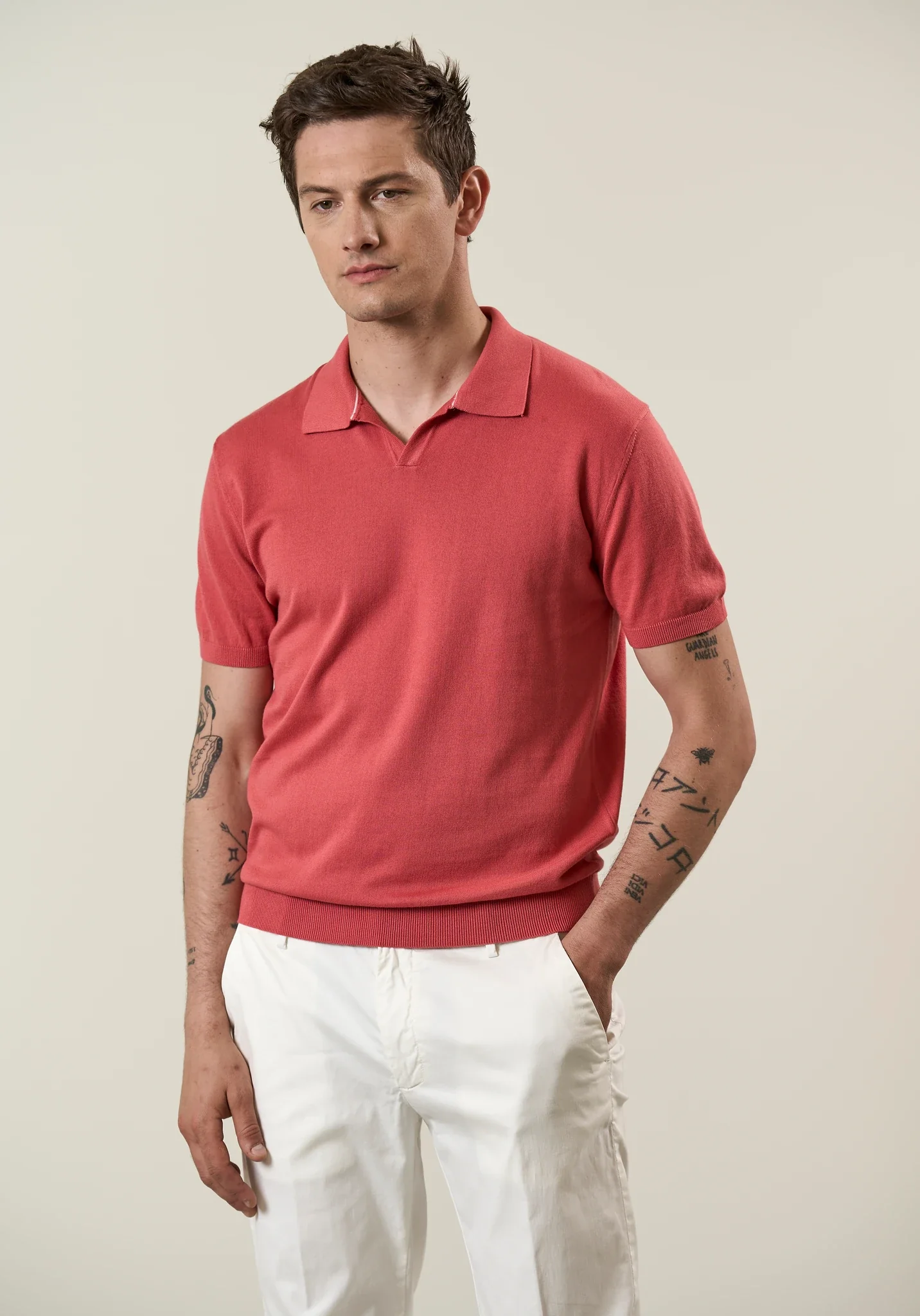 Polo corallo derby cotone tricotina - Image 3