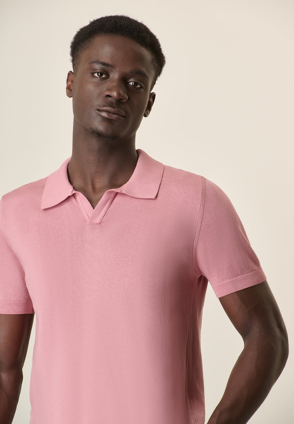 Polo derby rosa cotone tricot - Image 2