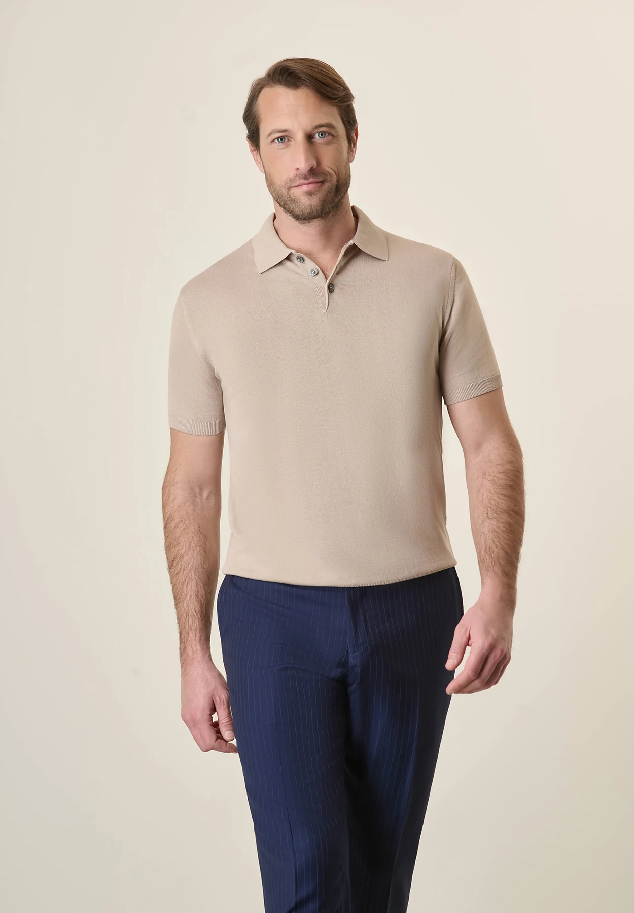 Polo corda maglia di cotone