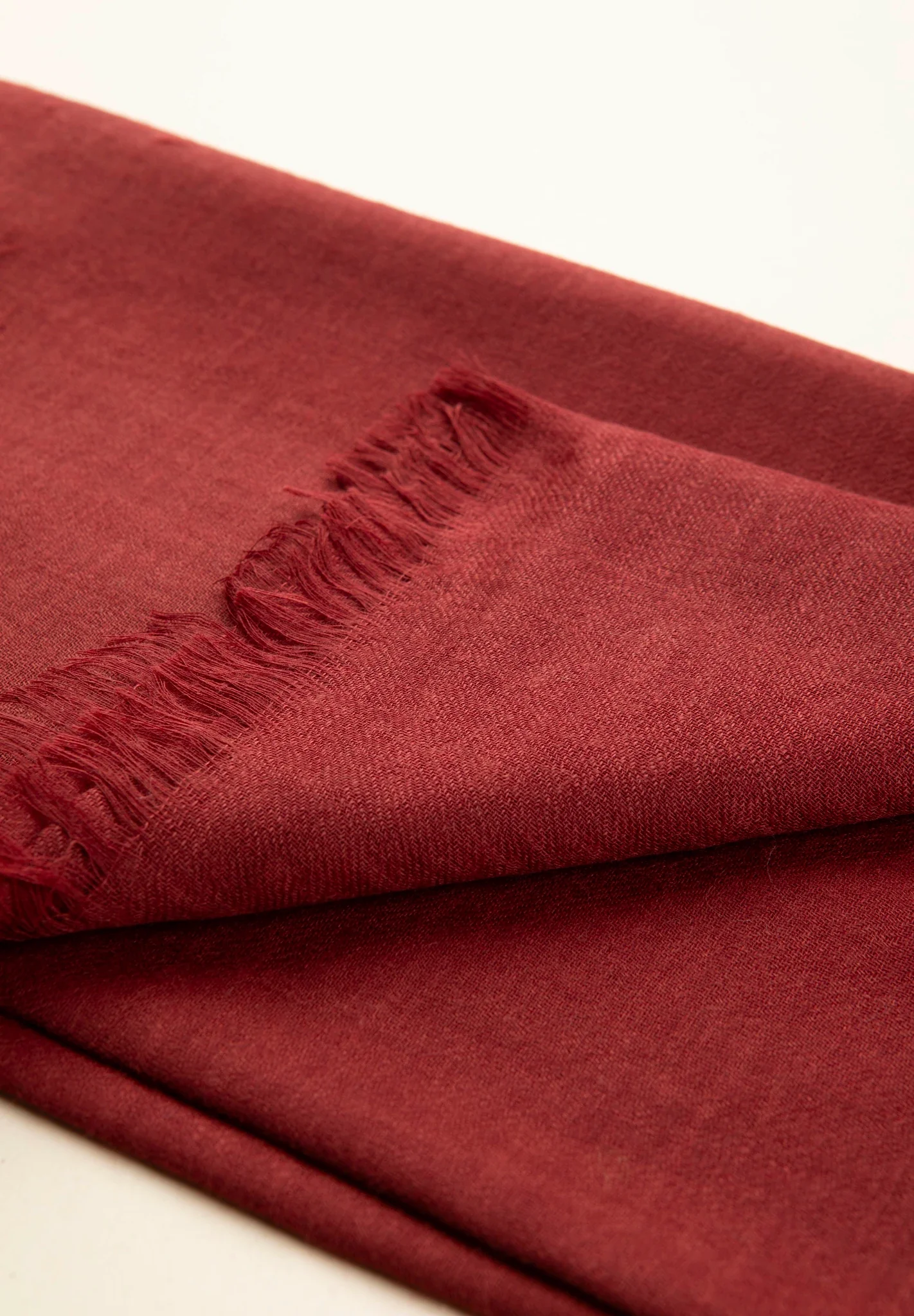 Sciarpa burgundy lana merinos unita - Image 3