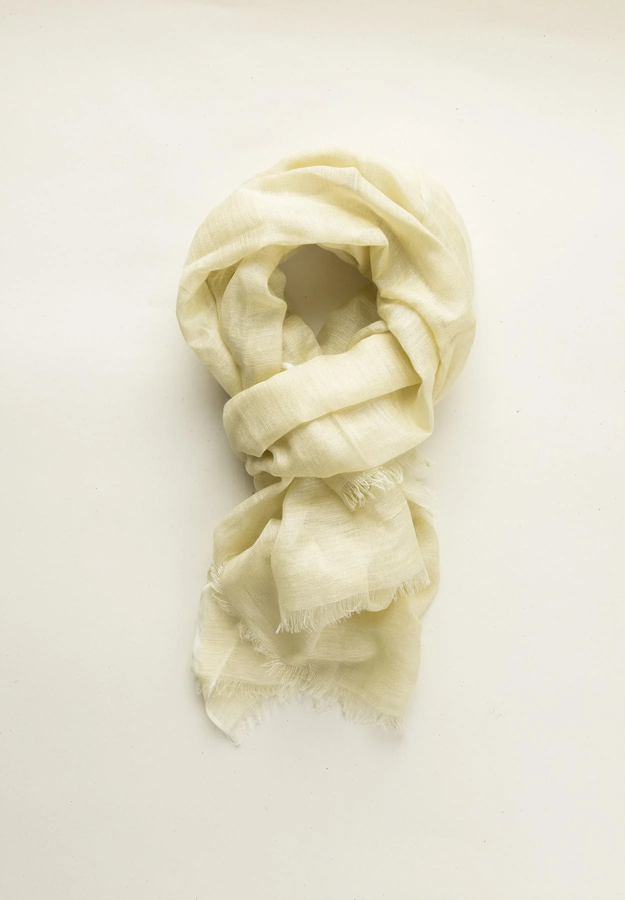 Sciarpa beige unita modal lino