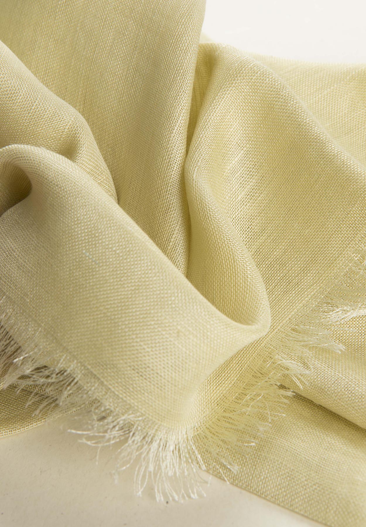 Sciarpa beige unita modal lino - Image 3