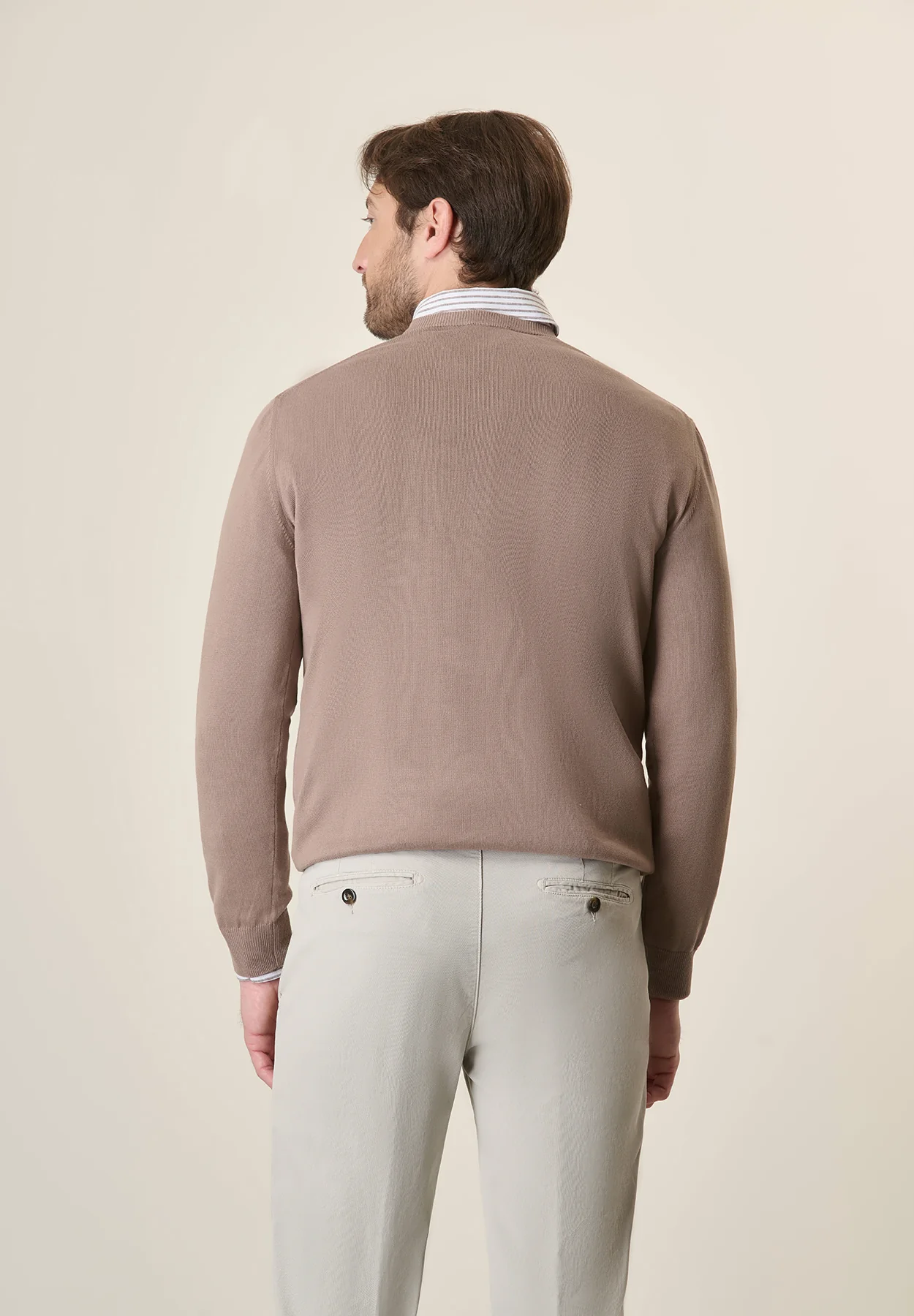 Scollo V fango cotone - Image 3