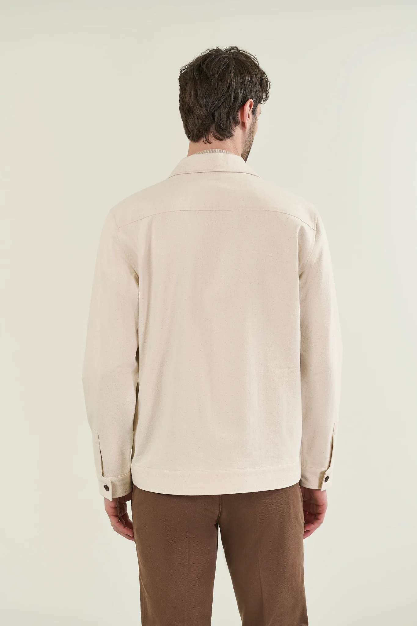 Overjacket ecrù misto cotone resca - Image 5