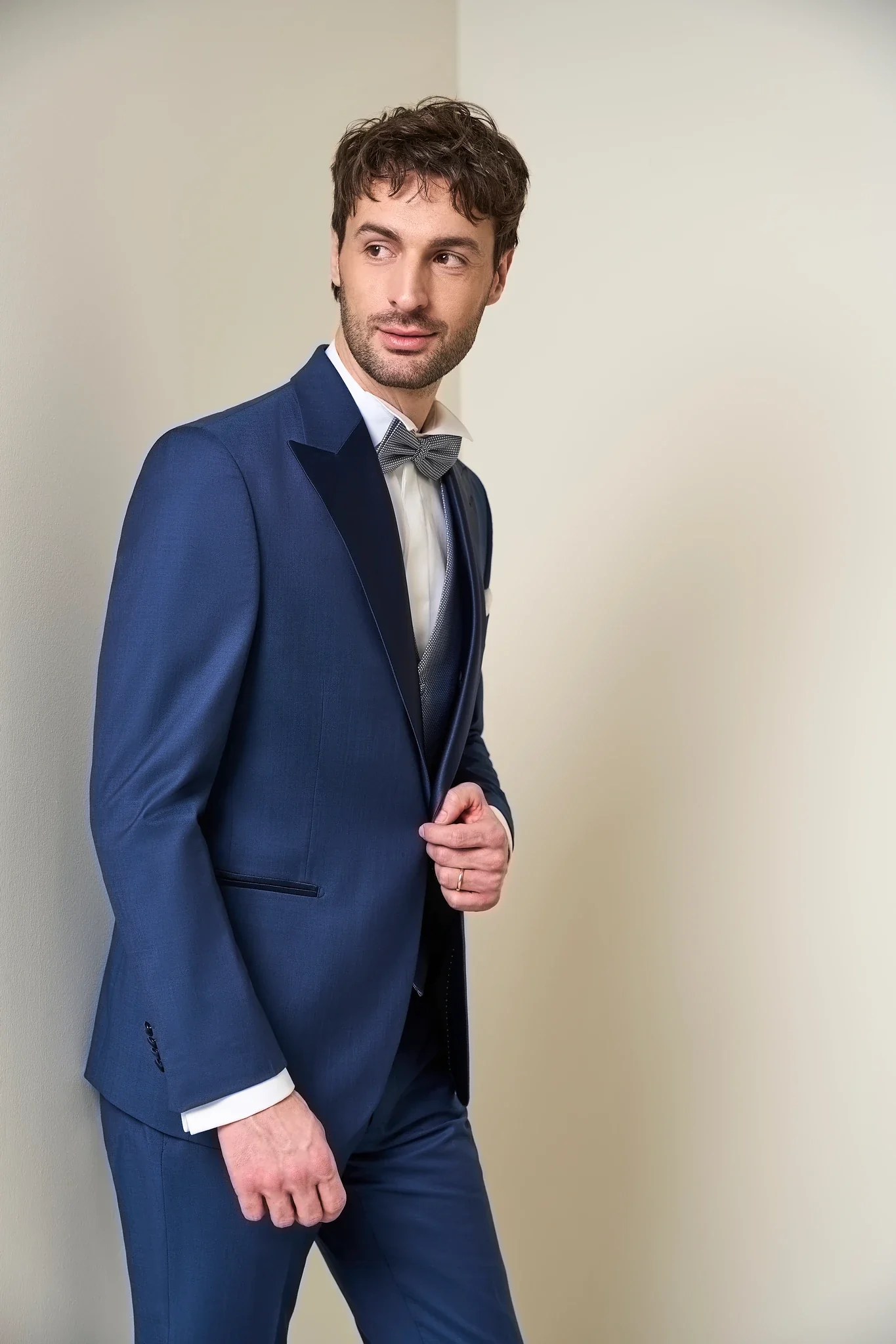 Smoking blu medio lana custom fit - Image 4