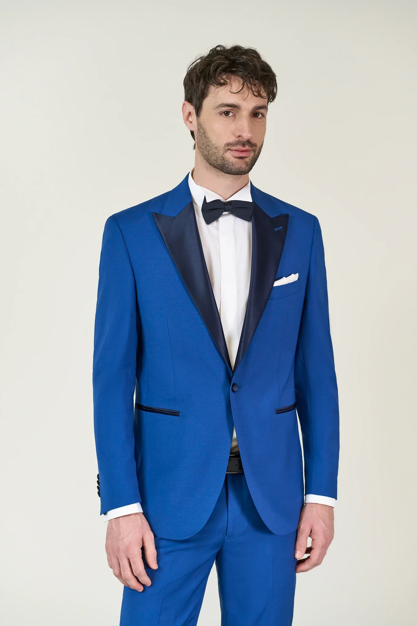 Smoking bluette lana stretch custom fit - Image 3