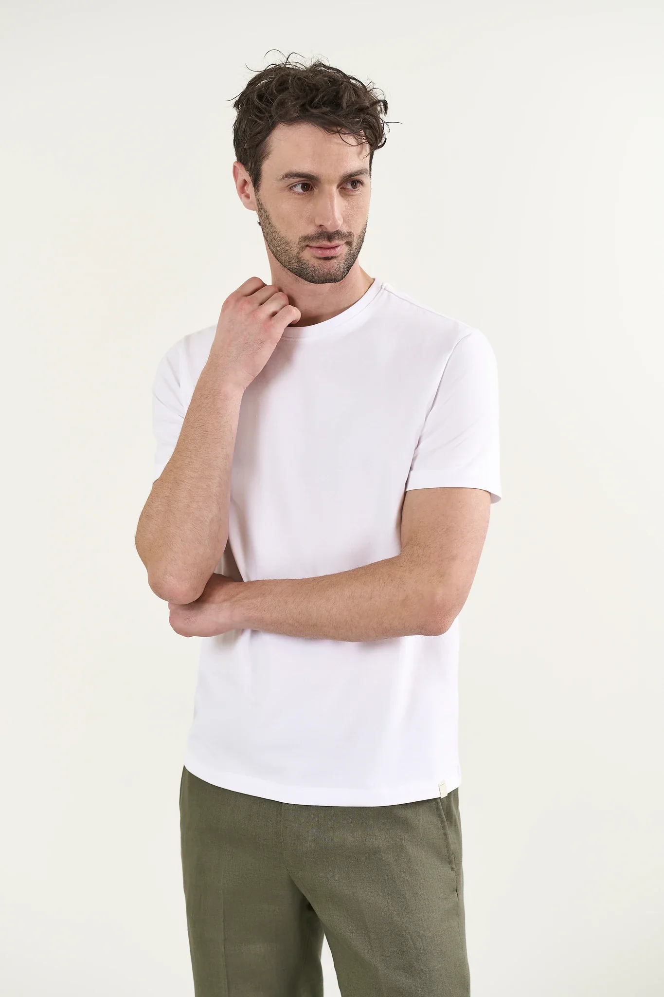T-Shirt bianca cotone B-Stretch