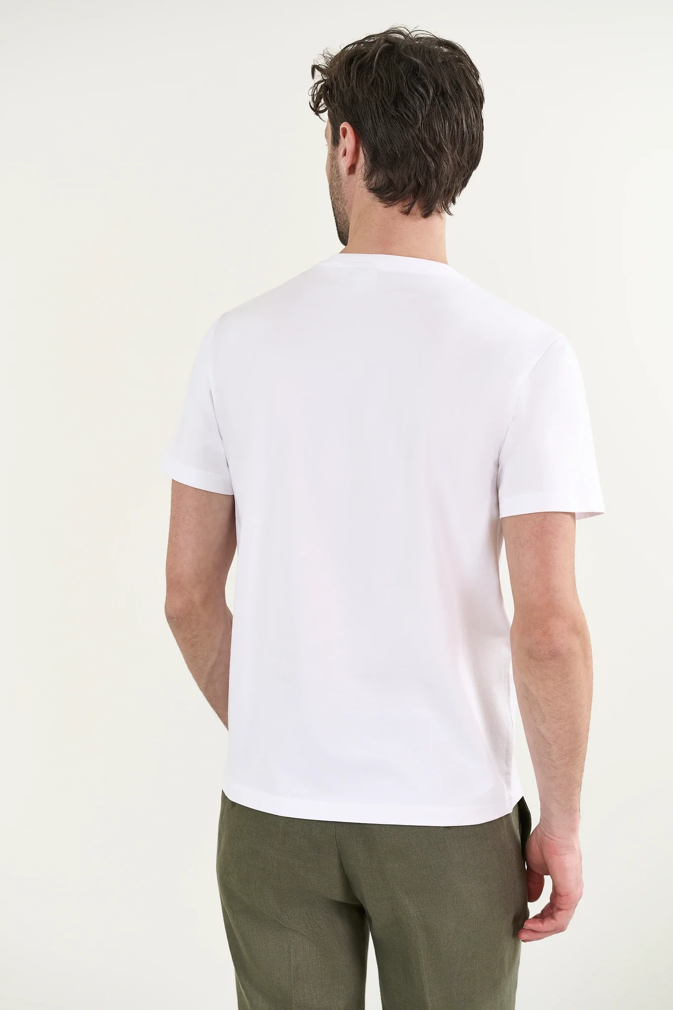 T-Shirt bianca cotone B-Stretch - Image 4