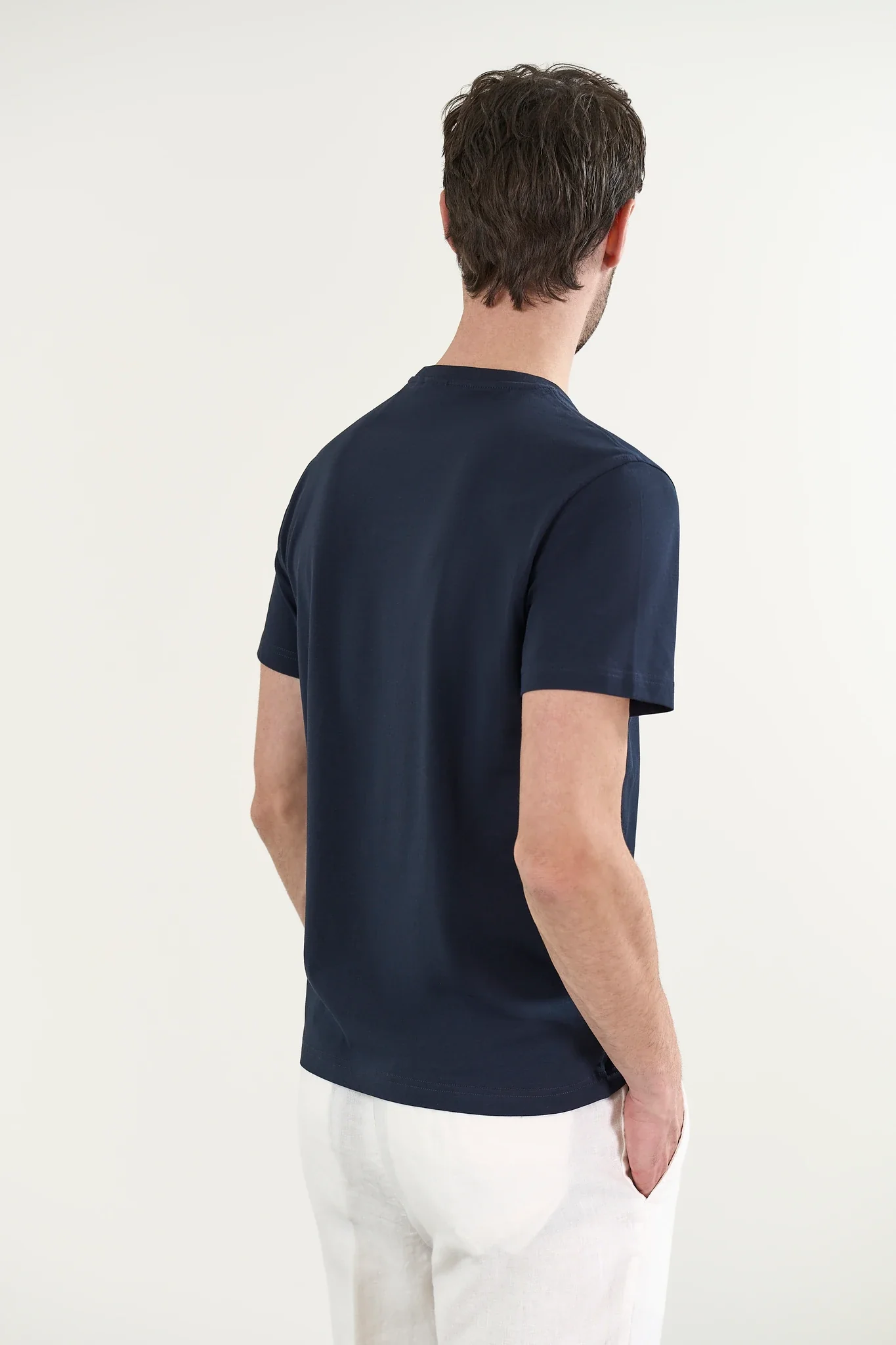 T-Shirt blu cotone B-Stretch - Image 3