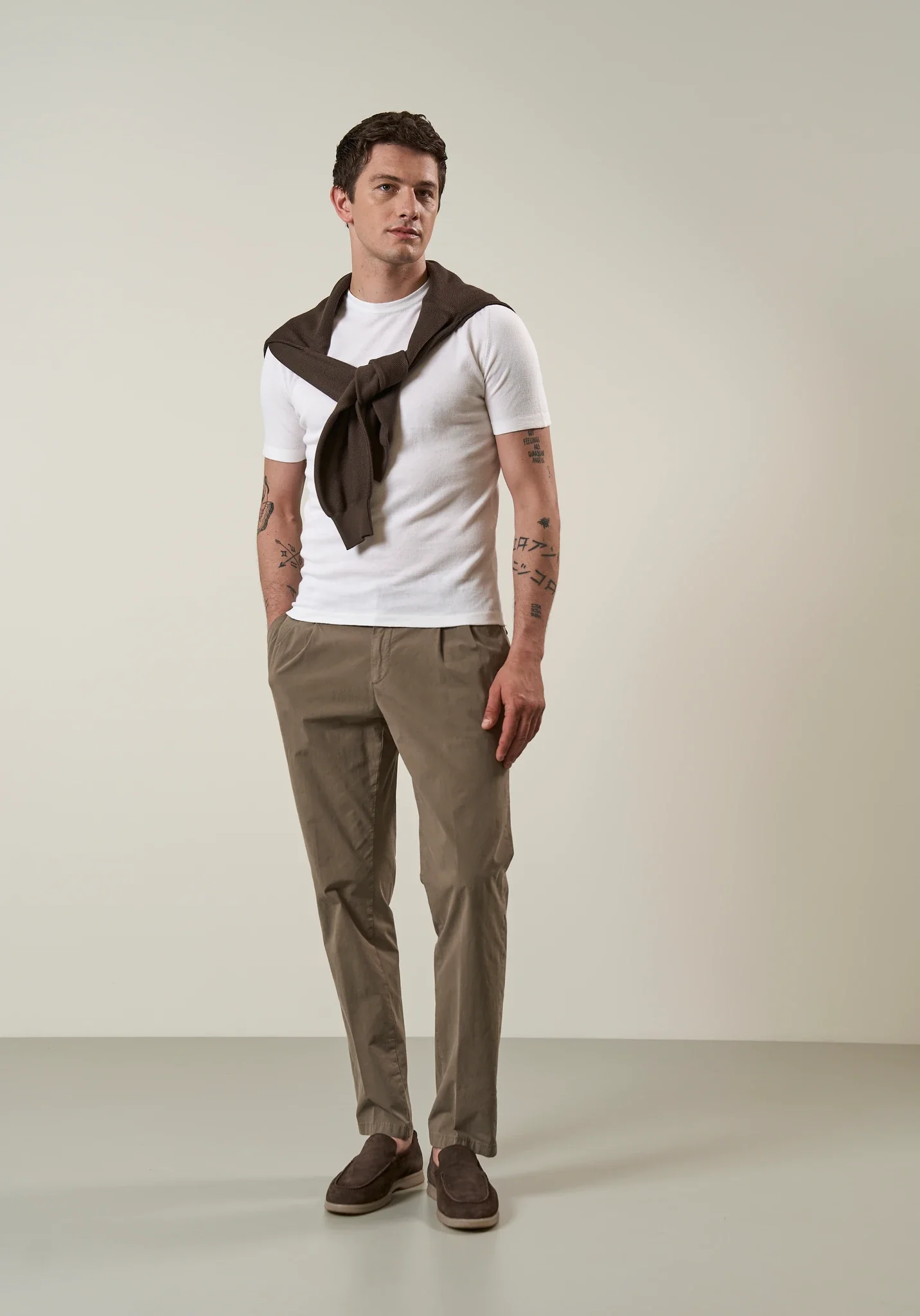T-Shirt bianca cotone tricotina - Image 2